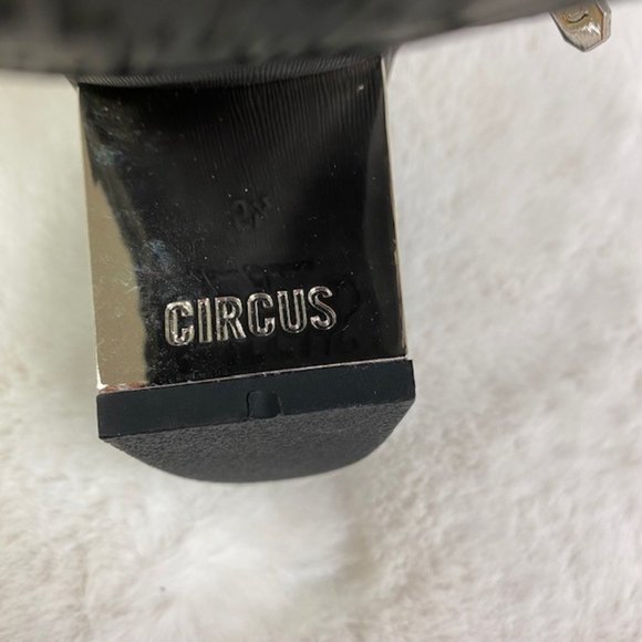 NEW Circus By Sam Edelman Snakeskin Pointed Toe Block Heel Booties, size 5.5 - Picture 16 of 16